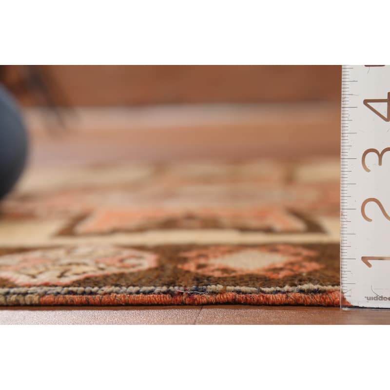 Anatolian Turkish Vintage Runner Rug Hand-Knotted Tribal Wool Carpet - 3'7"x 9'3"