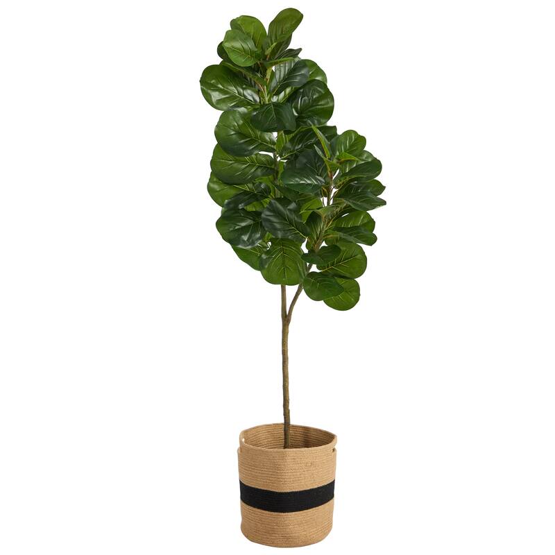 Artificial Fiddle Leaf Fig Tree with Planter, 5.5ft Indoor Decor, Realistic Design, Low Maintenance Home Accent
