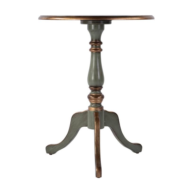 Colbert 22 in. W Round Wood Pedestal Game/Accent Table