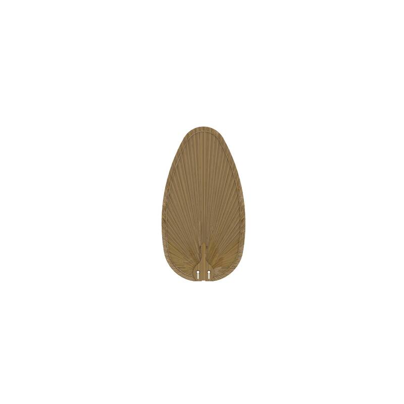Islander DC 22 inch Indoor/Outdoor Ceiling Fan Narrow Oval Palm Blade Set of 5 - Koa - 22 Inch