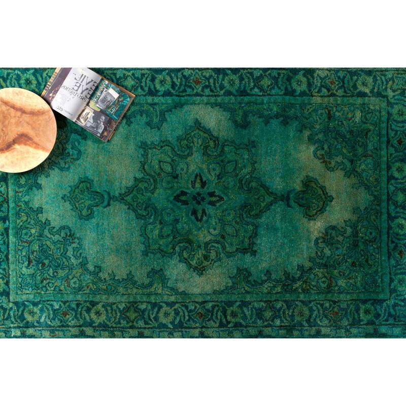 Hand-Tufted Linhope Oriental Wool Area Rug