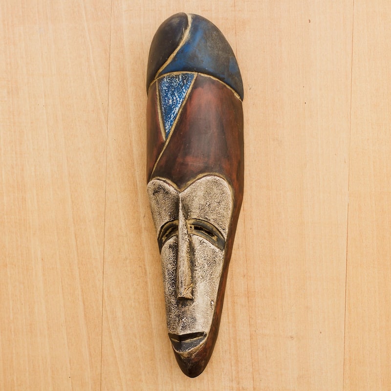 Novica Handmade Surprise Bunini African Wood Mask