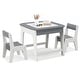 preview thumbnail 3 of 19, Kid's Table and Chairs Set with Double-sized Tabletop - 24" x 24" x 19.5"