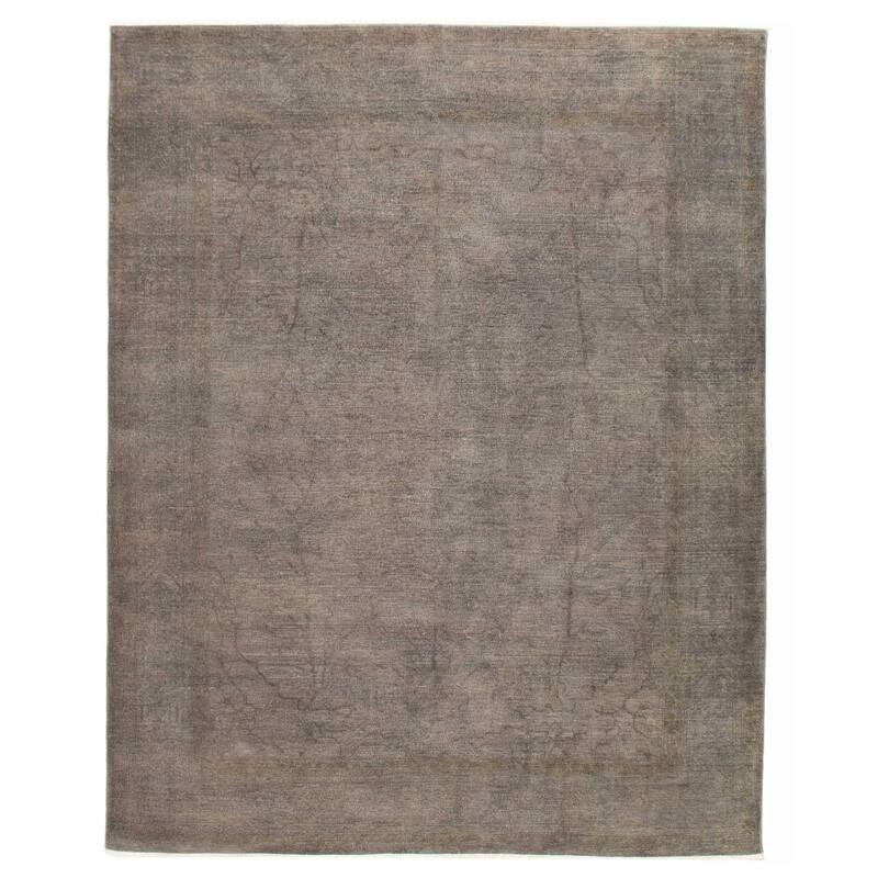 ECARPETGALLERY Hand-knotted Vibrance Dark Grey Wool Rug - 9'1 x 11'6 - Dark Grey - 9'1 x 11'6