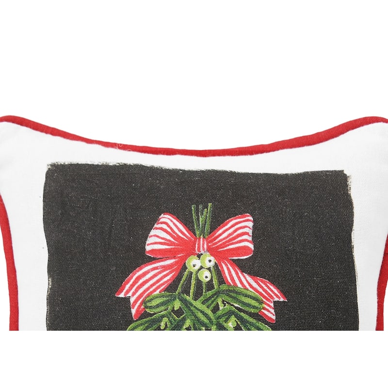 Mistletoe Alphabet Printed Throw Pillow