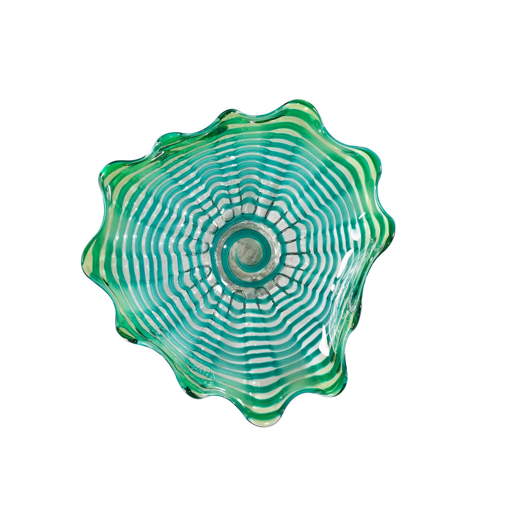 Shop 9 Aquamarine Blue And Silver Waterfront Hand Blown Glass