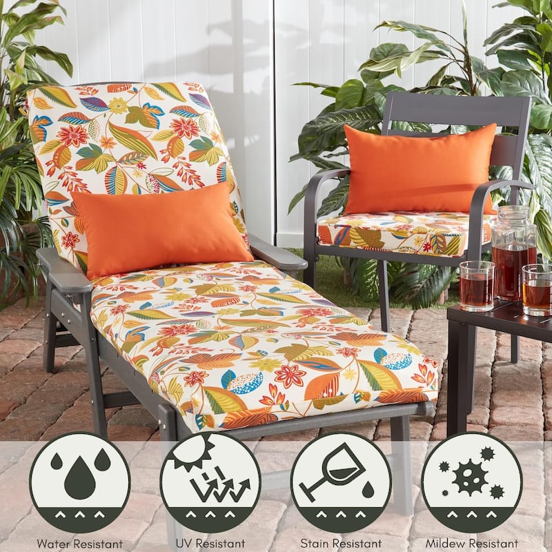 Greendale Home Fashions Outdoor Chaise Cushion (Cushion Only)