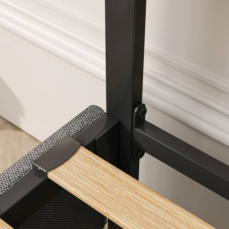 Twin Bed Frame with USB Charging, LED Lights, Headboard & Storage Drawers