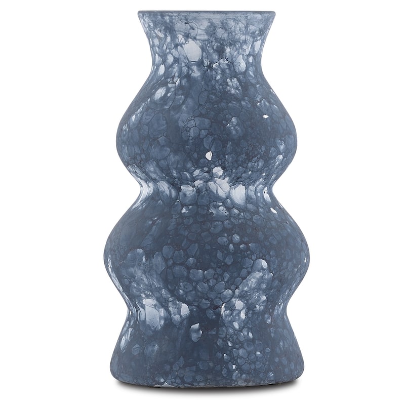 Currey & Company Phonecian Blue Large Vase - Navy/White