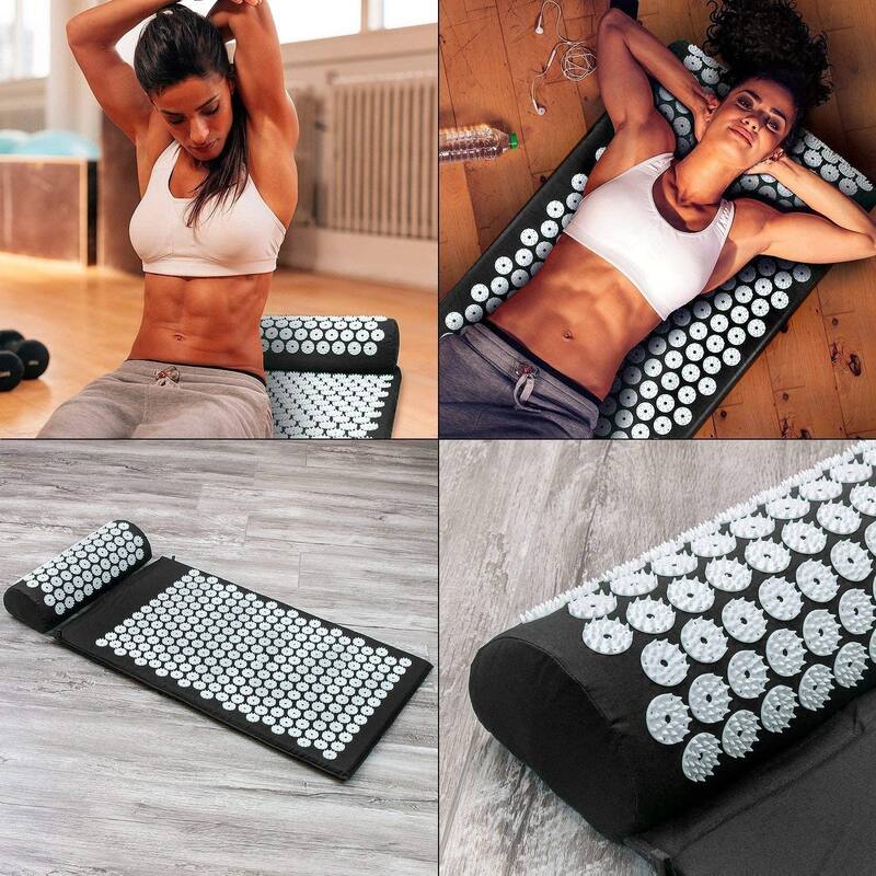 Sivan Health And Fitness Deluxe Acupressure Mat & Pillow Combo Set