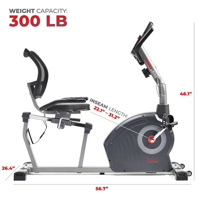 Sunny Health & Fitness Elite Interactive Series Exercise Recumbent Bike