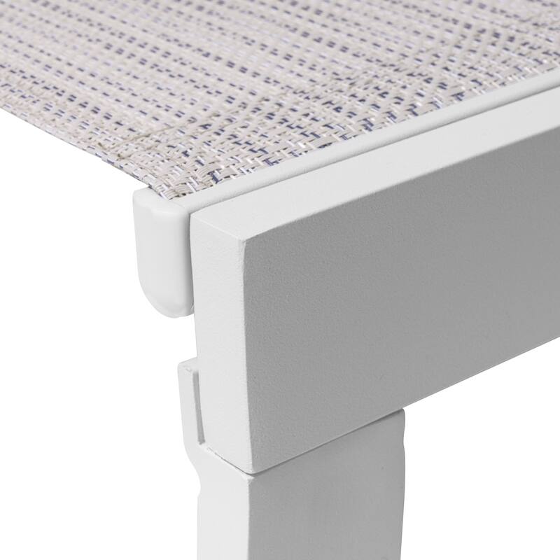 Outdoor Aluminum Chaise Lounge Chairs and Side Table, Sun Lounger with Adjustable Backrest