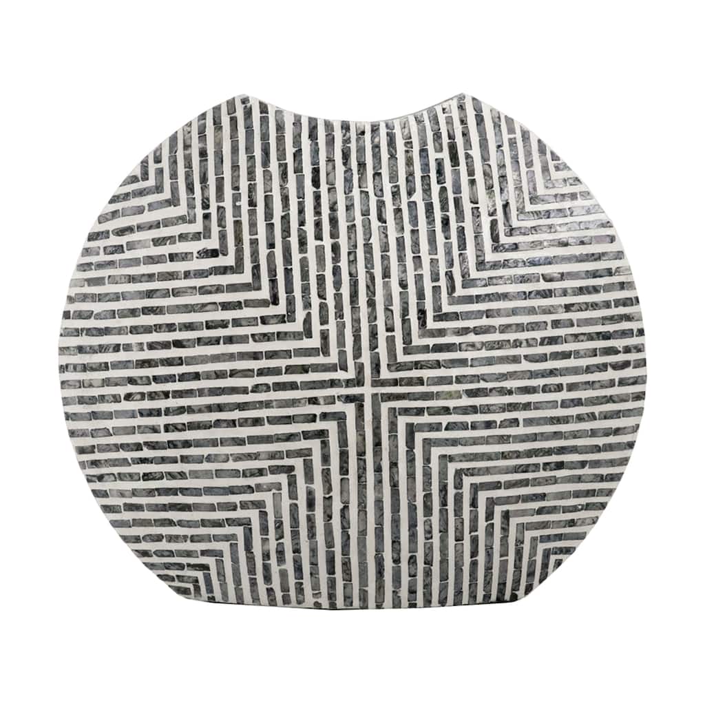 Geometric Linear Capiz Vase - 24.5"