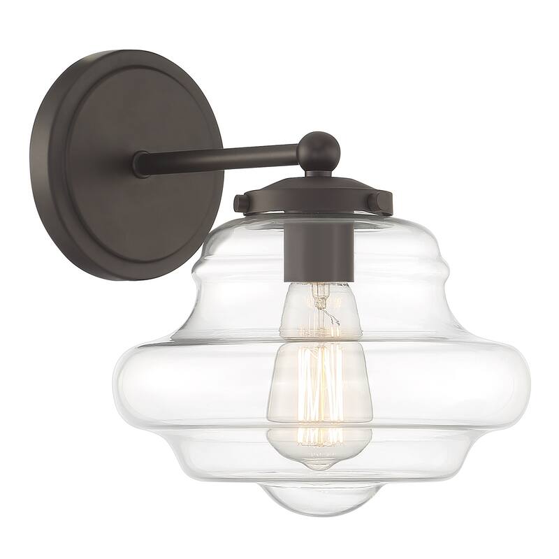 Bellevue SH90091 10" Tall Bathroom Sconce with Clear Glass Shade