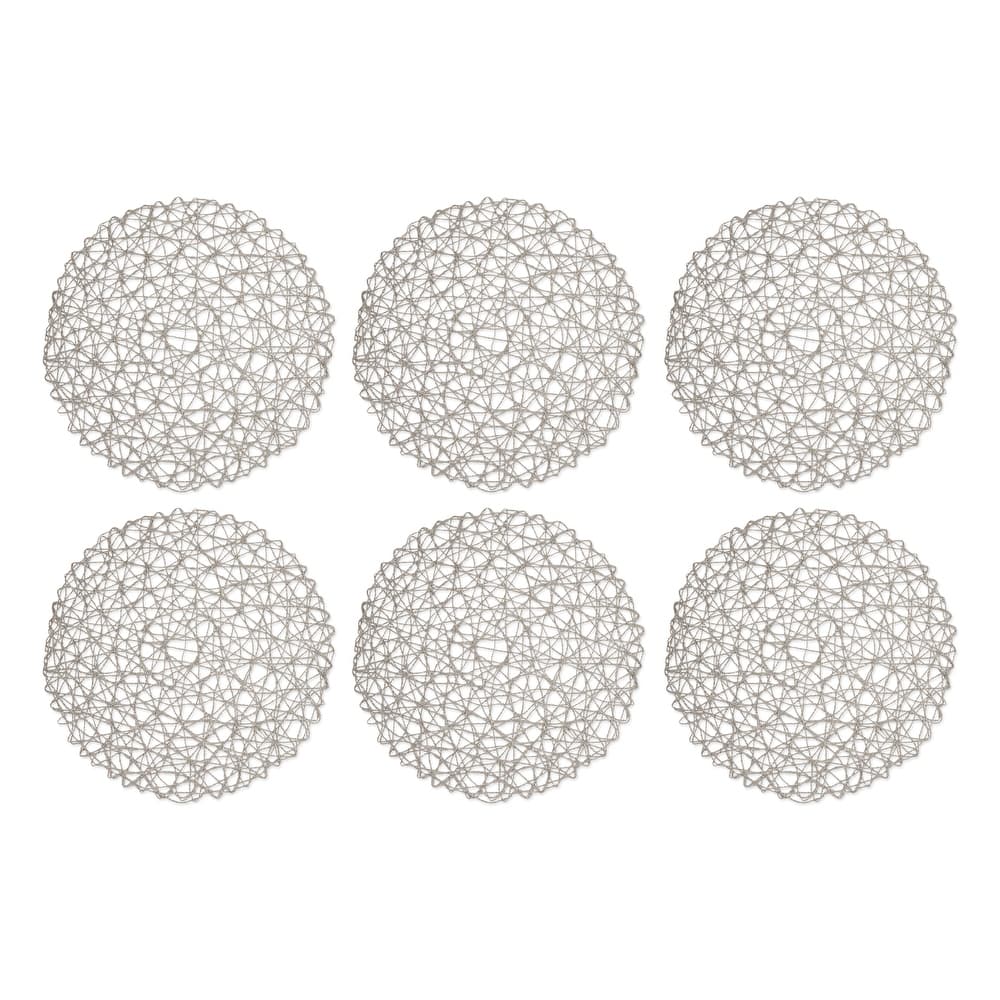 Design Imports Woven Paper Kitchen Placemat Set (Set of 6)