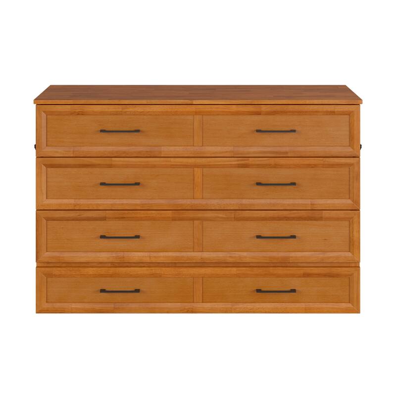 Tucson Murphy Bed Chest with 6" Mattress, Drawer & Built-in Charger