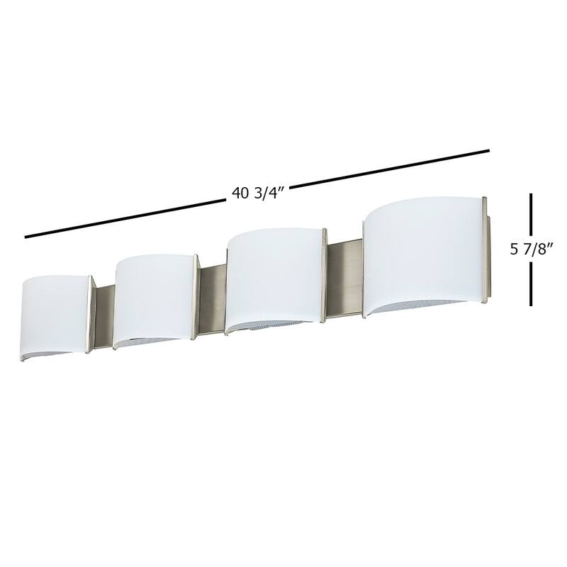 LED Light Bathroom vanity lighting in Brushed Nickel