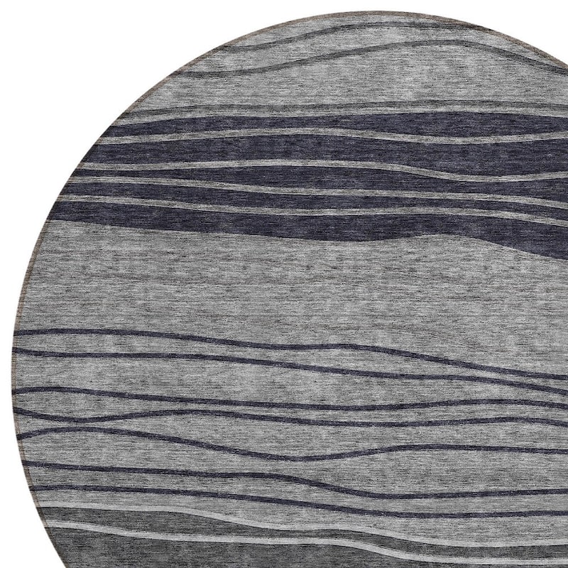 HomeRoots Striped Transitional Rectangle Outdoor Rug