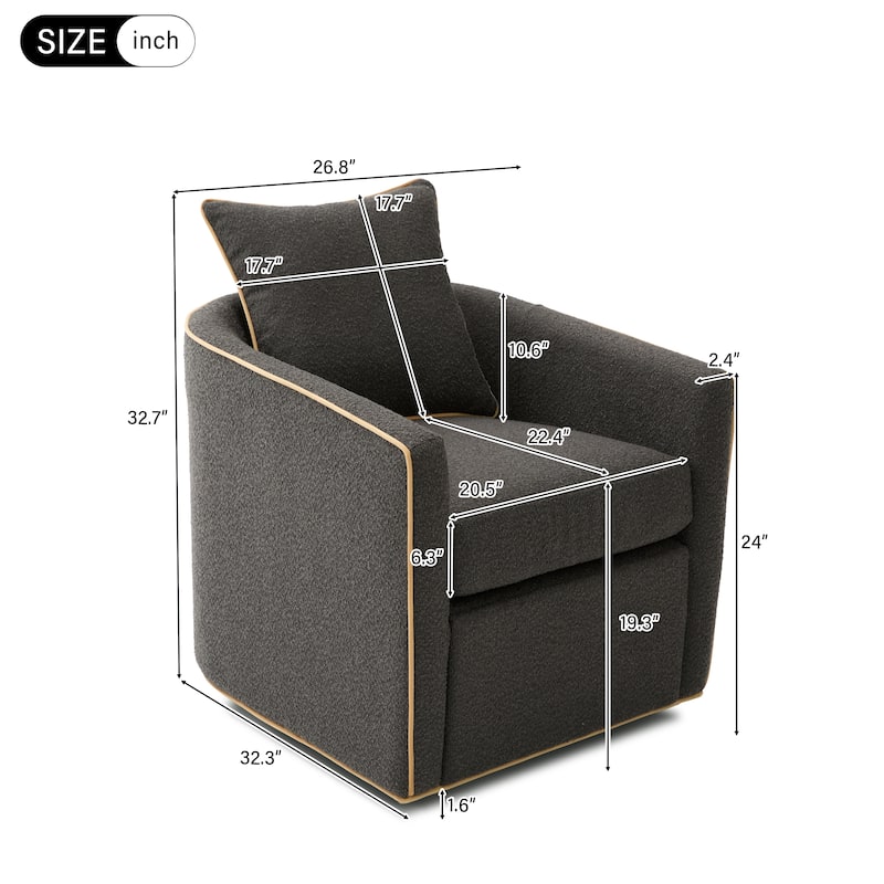 Christopher Knight Home - Averly Modern Upholstered Swivel Accent Chair with Curved Arms