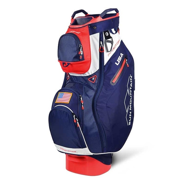 New 2019 Sun Mountain Phantom Golf Cart Bag (Navy / White / Red) - CLOSEOUT - Navy / White / Red