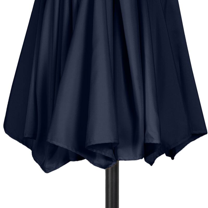 Patio Umbrella with Auto Tilt - 10FT Easy Crank Outdoor Umbrella with Vented Canopy by Pure Garden (Navy)