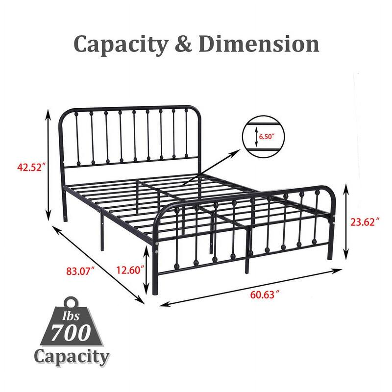Alazyhome Sturdy Metal Platform Bed Frame