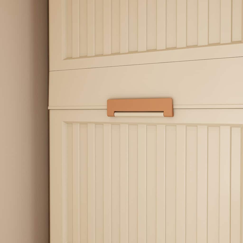 Portable Wardrobe Closet Organizer,Clothes Dresser,6 Magnetic Doors-6 Cubes&2 Hanging Rod,6 pcs hangers,Baby Wardrobe Cabinet