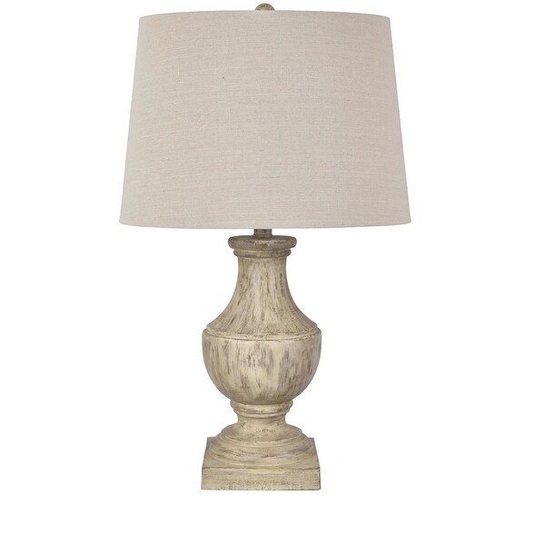 Carrington 26.5" Distressed Brown Resin Table Lamp - 15 x 15 x 26.5