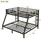 preview thumbnail 3 of 9, Full XL over King Size Metal Bunk Bed with Fence, Ladder, Space-Saving and Noise Reduced for Teens and Adults