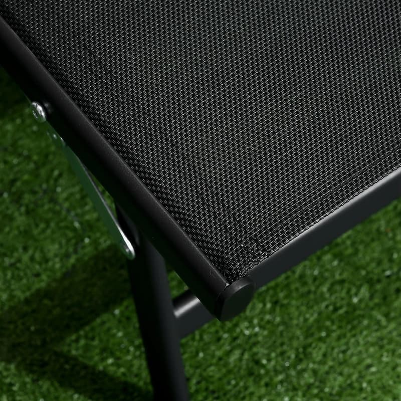 2PCS Outdoor Chaise Lounge Chairs with 5 Level Adjustable Backrest