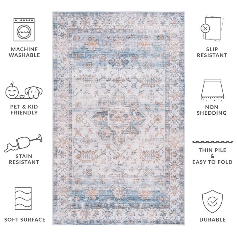 SAFAVIEH Arizona Rinalda Vintage Machine Washable Rug