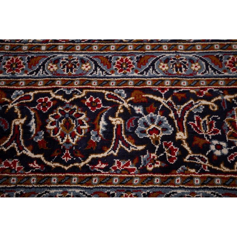 Traditional Red Kashan Turkish Rug Machine Made Living Room Carpet - 9'9" x 13'0"