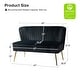 preview thumbnail 67 of 114, HULALA HOME Monica Modern Velvet Curved Tufted Back Loveseat with Metal Tapered Legs