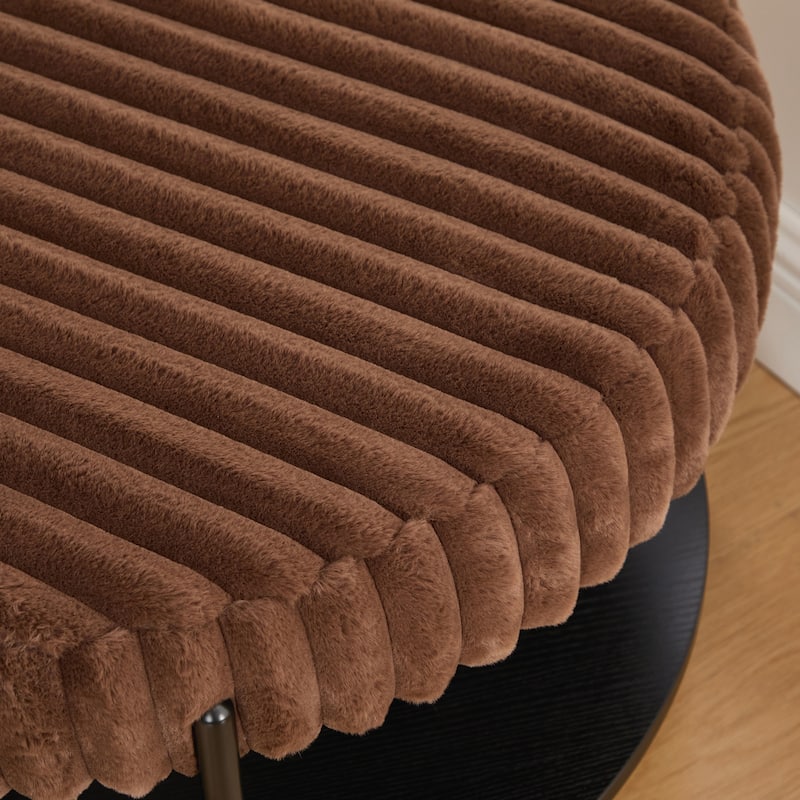 30.9"Wide Upholstered Round Ottoman