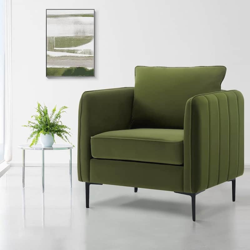 Accent Chair for Living Room, =Comfy Single Sofa Chair Mid-Century Modern Armchair