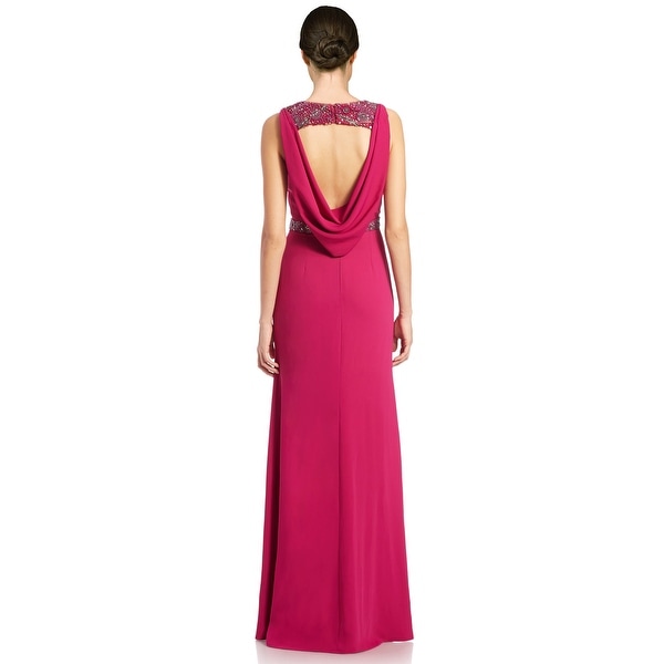 cowl back evening gown
