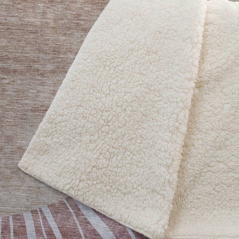 Premium Machine Washable Modern Sun Sherpa Throw Blanket