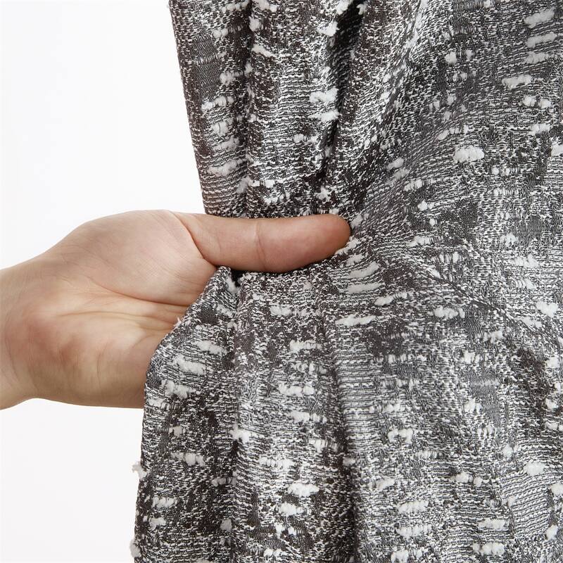 HLC.ME Avalon Jacquard Slub Texture - Privacy Curtains with Grommet Lightweight Window Curtain Panels, Set of 2