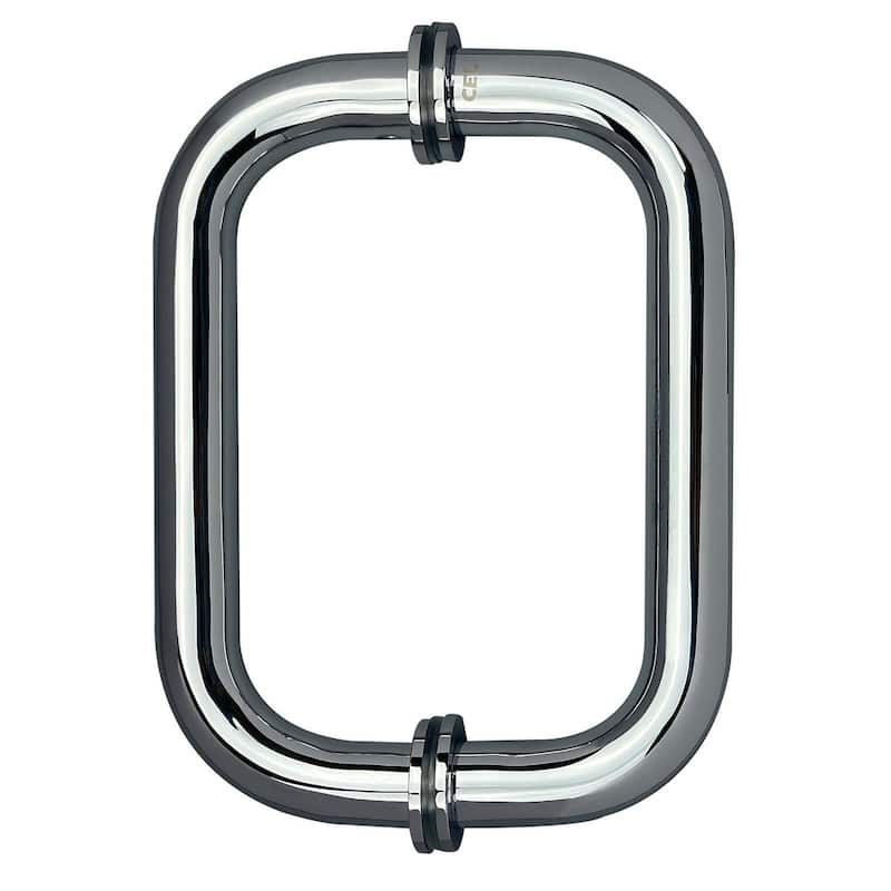 CEL 6"x6" Tubular Stainless Steel Back to Back Shower Door Pull Handle