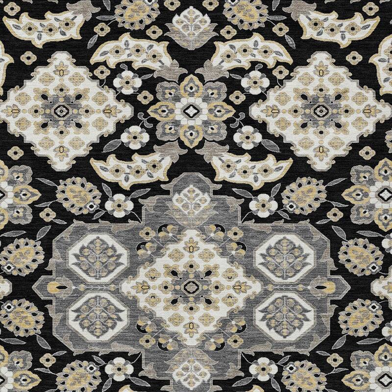 HomeRoots Medallion Traditional Rectangle Outdoor Rug