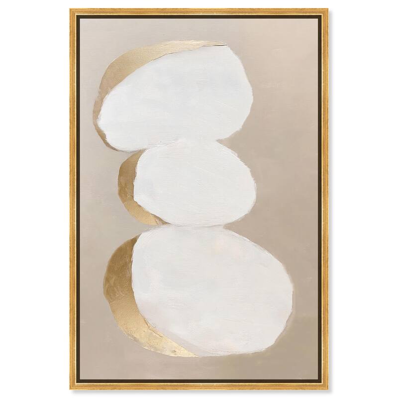 Stacked Stones I Canvas by Art Remedy - 20" x 30" - Gold