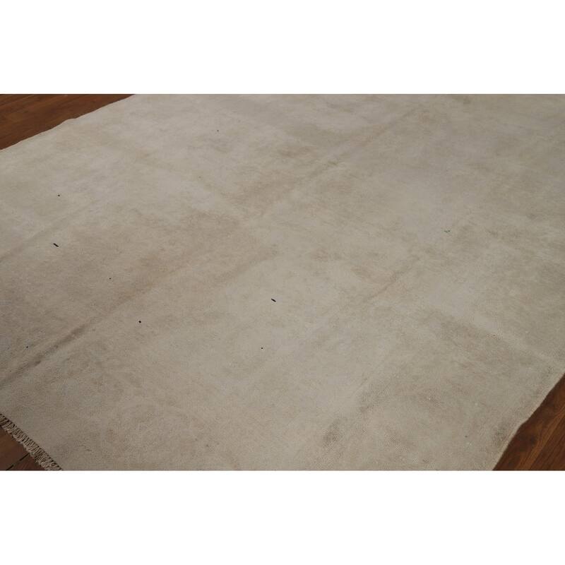 Distressed Tabriz Persian Vintage Rug Bedroom Handmade Wool Carpet - 6'6" x 10'4"