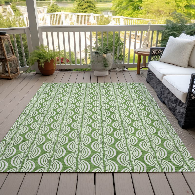Machine Washable Indoor/ Outdoor Contemporary Chantille Rug