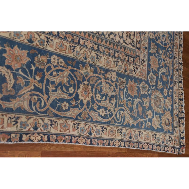Najafabad Persian Large Vintage Rug Hand-Knotted Wool Carpet - 10'11" x 16'2"