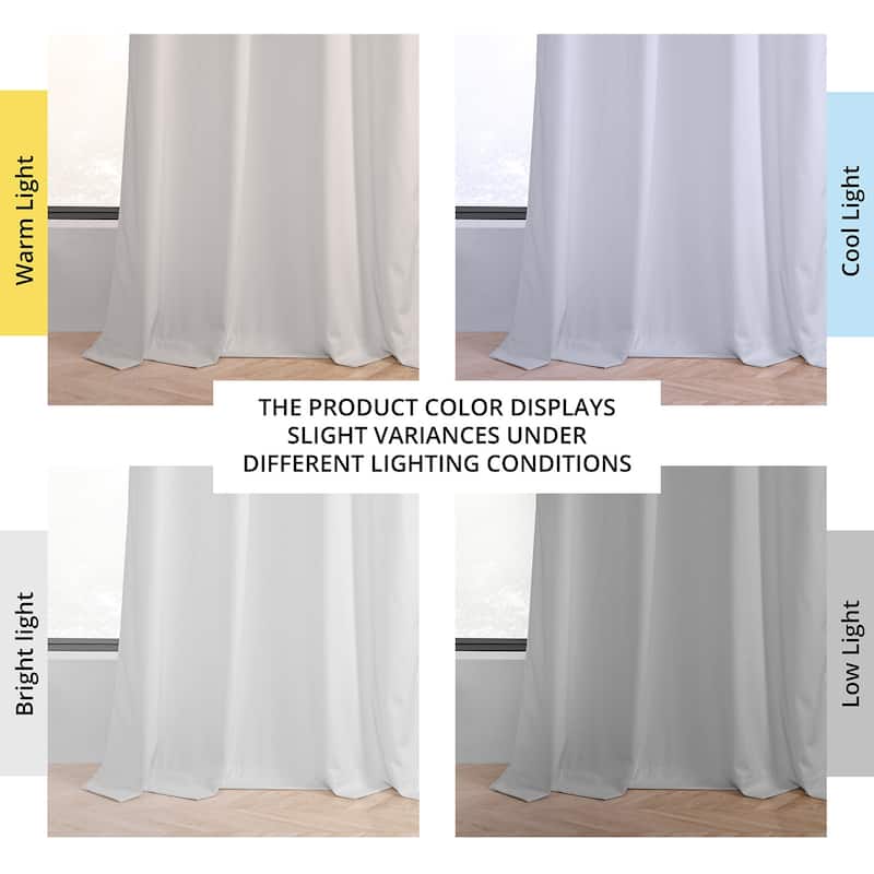 Exclusive Fabrics Basic Deluxe Velvet Curtains Pair - 2 Panels - Grommet Room Darkening Curtains