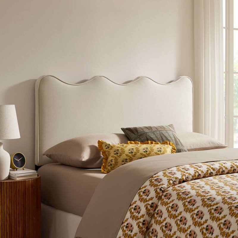 Athena Stain-Resistant Performance Velvet Headboard - Alabaster - King