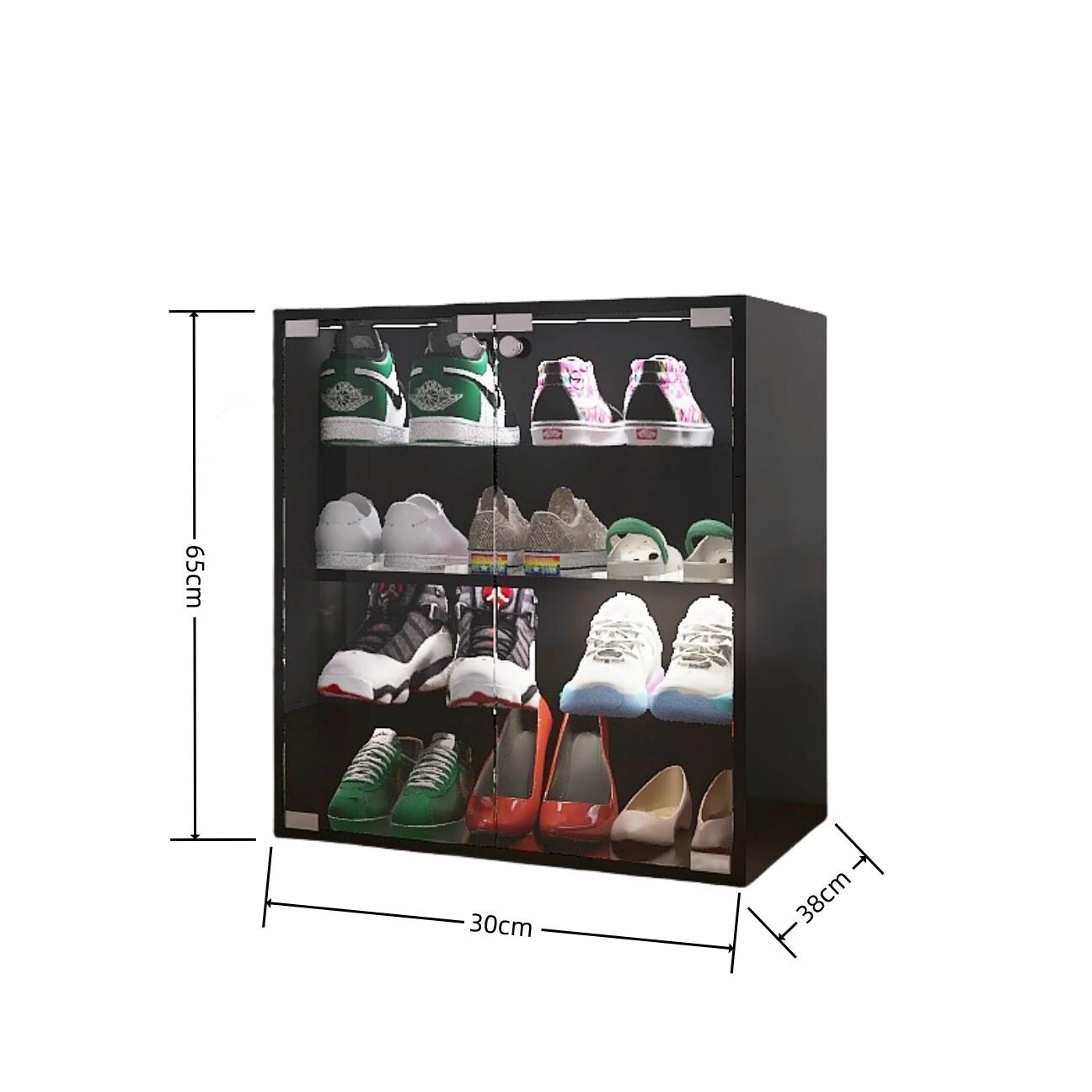Glass sneaker display hot sale
