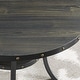 preview thumbnail 7 of 17, Roundhill Furniture Biony 3-Piece 36" Round Espresso Bar Table with 2 Nail Head Barstools