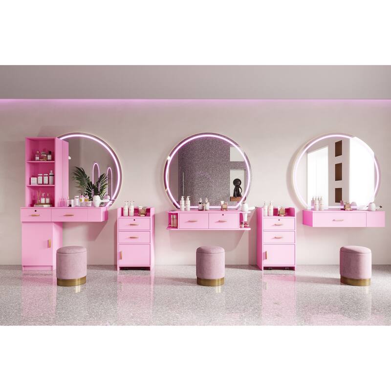 Modern simple hair desk,multi layer storage,large storage space,wooden cabinets are easy to clean, good hardness