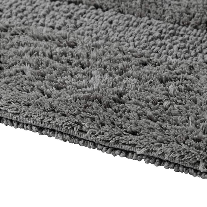Better Trends Bath Rugs 100% Cotton Reversible Highly Water Absorbent Bathroom Rug for Shower, Sink, Bath Mats - Lux Collection